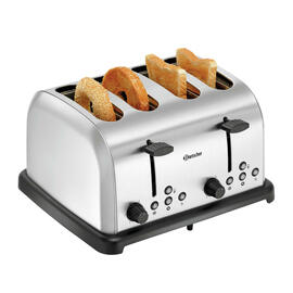 toaster TBRB40 stainless steel | 4 slots incl. 2 bun warmer product photo