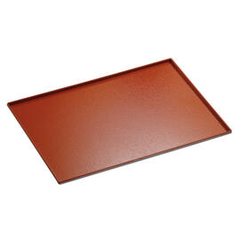 baking sheet 433x333-SI aluminium | silicone red | 4 sides rimmed L 433 mm W 333 mm H 10 mm product photo  S
