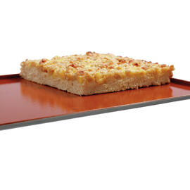 baking sheet 433x333-SI aluminium | silicone red | 4 sides rimmed L 433 mm W 333 mm H 10 mm product photo  S