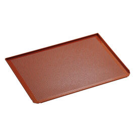 perforated sheet 433x333-SI aluminium | silicone red | 4 sides rimmed L 433 mm W 333 mm H 10 mm product photo  S