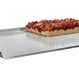 baking sheet baker's standard aluminium 1.5 mm rimmed at 3 sides L 600 mm W 400 mm H 20 mm product photo  S