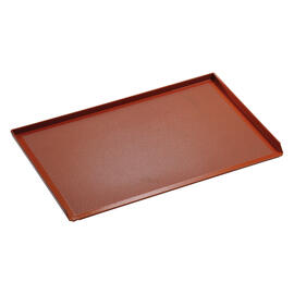 perforated sheet baker's standard perforated aluminium 1.5 mm silicone red rimmed at 3 sides L 600 mm W 400 mm H 15 mm product photo  S