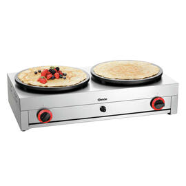 crêpe baking device gas 2CP400G with 2 baking plates 6000 watts product photo