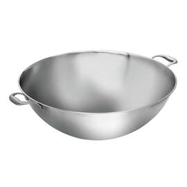 wok pan W510F stainless steel 22 ltr Ø 510 mm x 630 mm H 195 mm | flat | 2 handles product photo  S
