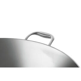 wok pan W510F stainless steel 22 ltr Ø 510 mm x 630 mm H 195 mm | flat | 2 handles product photo  S