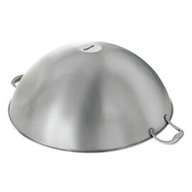 wok pan W510F stainless steel 22 ltr Ø 510 mm x 630 mm H 195 mm | flat | 2 handles product photo  S