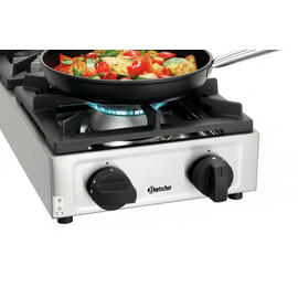 2-burner gas cooker 11 kW | plates one behind the other product photo  S