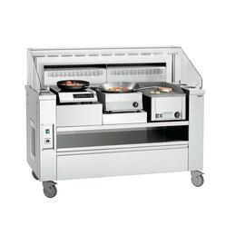 107276 Podest "100 KST3240 Plus", Material: CNS 18/10, Maße: 400 x 595 x H 100 mm, 3,08 kg - für ein angenehmes Kochen bei gleichmäßiger Arbeitshöhe mit unterschiedlichen Geräten in der Kochstation product photo  S