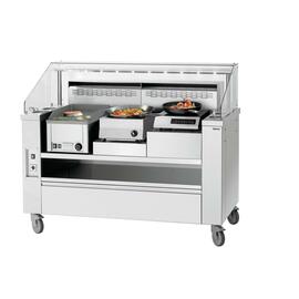 107277 Podest "200 KST3240 Plus", Material: CNS 18/10, Maße: 400 x 595 x H 200 mm, 7,37 kg - für ein angenehmes Kochen bei gleichmäßiger Arbeitshöhe mit unterschiedlichen Geräten in der Kochstation product photo  S