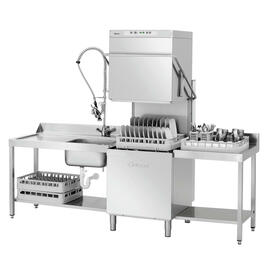 dishwasher DS 2002 24 to 60 baskets/hr 400 volts with drain pump with detergent dosing pump product photo  S