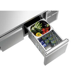 undercounter cooling table S2-200 | 2 drawers | 1200 mm x 660 mm H 657 mm product photo  S