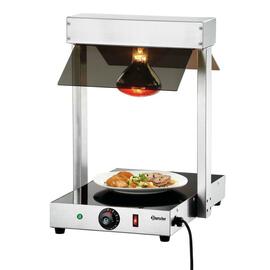 infrared food warmer WL400 stainless steel with hot plate  L 380 mm  B 555 mm  H 560 mm | sneeze guard product photo