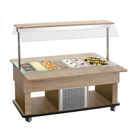 Children's cold buffet trolley Kids K4110-150U elm colored | suitable for 4 x GN 1/1 - 150 mm product photo