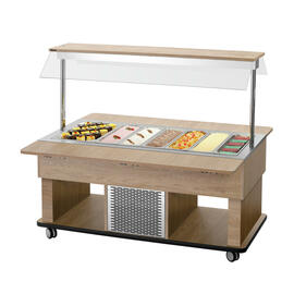 Children's cold buffet trolley Kids K4110-150U elm colored | suitable for 4 x GN 1/1 - 150 mm product photo  S