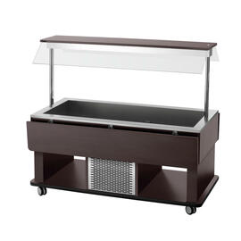 Children's cold buffet trolley Kids K4110-150W wenge coloured | suitable for 4 x GN 1/1 - 150 mm product photo  S