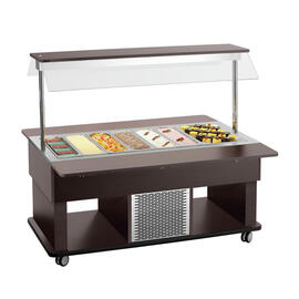 Children's cold buffet trolley Kids K4110-150W wenge coloured | suitable for 4 x GN 1/1 - 150 mm product photo