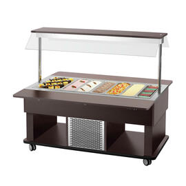 Children's cold buffet trolley Kids K4110-150W wenge coloured | suitable for 4 x GN 1/1 - 150 mm product photo  S