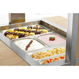cold buffet on wheels K3110-200U elm colored | suitable for 3 x GN 1/1 - 200 mm | 3 bridging bars product photo  S