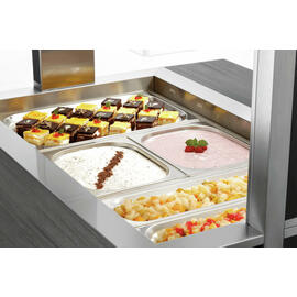 cold buffet on wheels K3110-200A | suitable for 3 x GN 1/1 - 200 mm | 3 bridging bars product photo  S