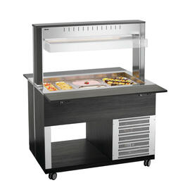 cold buffet on wheels K3110-200A | suitable for 3 x GN 1/1 - 200 mm | 3 bridging bars product photo