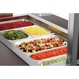 cold buffet on wheels K4110-200W wenge coloured | suitable for 4 x GN 1/1 - 200 mm | 4 connecting bars product photo  S