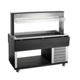cold buffet on wheels K4110-200A anthracite | suitable for 4 x GN 1/1 - 200 mm | 4 connecting bars product photo  S