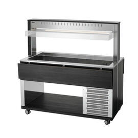 cold buffet on wheels K4110-200A anthracite | suitable for 4 x GN 1/1 - 200 mm | 4 connecting bars product photo  S