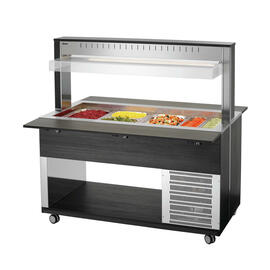 cold buffet on wheels K4110-200A anthracite | suitable for 4 x GN 1/1 - 200 mm | 4 connecting bars product photo  S