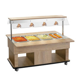 Children's hot buffet trolley Kids W4110-150U | elm colored | suitable for 4 x GN 1/1 product photo