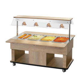 Children's hot buffet trolley Kids W4110-150U | elm colored | suitable for 4 x GN 1/1 product photo  S