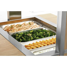 hot buffet on wheels W3110-200U | elm colored 230 volts with illumination | suitable for 3 x GN 1/1 product photo  S