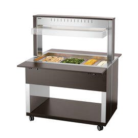 hot buffet on wheels W3110-200W | wenge coloured 230 volts with illumination | suitable for 3 x GN 1/1 product photo  S