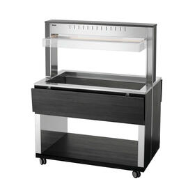 hot buffet on wheels W3110-200A | anthracite 230 volts with illumination | suitable for 3 x GN 1/1 product photo  S