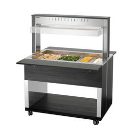 hot buffet on wheels W3110-200A | anthracite 230 volts with illumination | suitable for 3 x GN 1/1 product photo  S