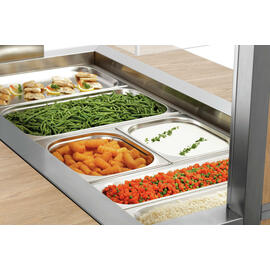 hot buffet on wheels W4110-200U | elm colored 230 volts with illumination | suitable for 4 x GN 1/1 product photo  S