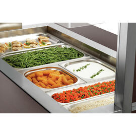 hot buffet on wheels W4110-200W | wenge coloured 230 volts with illumination | suitable for 4 x GN 1/1 product photo  S