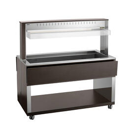 hot buffet on wheels W4110-200W | wenge coloured 230 volts with illumination | suitable for 4 x GN 1/1 product photo  S