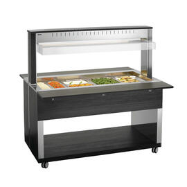 hot buffet on wheels W4110-200A | anthracite 230 volts with illumination | suitable for 4 x GN 1/1 product photo