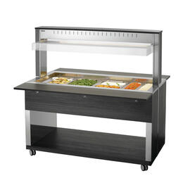 hot buffet on wheels W4110-200A | anthracite 230 volts with illumination | suitable for 4 x GN 1/1 product photo  S