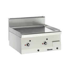 gas griddle plate 600 IMBISS • Surface chromed steel • smooth 7.6 kW product photo