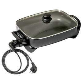 electric pan 40x30 with lid  • non-stick coated 7.5 ltr | 490 mm  x 310 mm  H 195 mm product photo  S