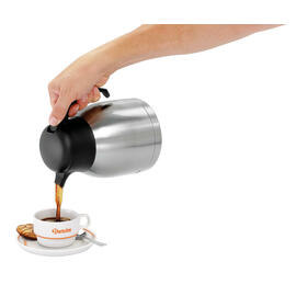vacuum jug 1.5 ltr stainless steel chromium coloured|black screw cap  H 215 mm product photo  S