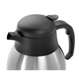 vacuum jug 1.5 ltr stainless steel chromium coloured|black screw cap  H 215 mm product photo  S