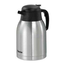 Isolierkanne Edelstahl, 2 Liter  für Contessa 1002, Deckel, Ausgießmechanik und Griffe aus Kunststoff schwarz, Ø 140 mm, H 250 mm product photo