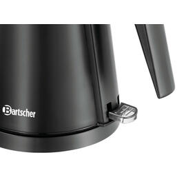 electric kettle 0.6 ltr black plastic stainless steel product photo  S