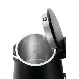 electric kettle 0.6 ltr black plastic stainless steel product photo  S