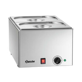 water bath | bain marie gastronorm - 150 mm  • 1200 watts | 2 containers | lid GN 1/2 product photo