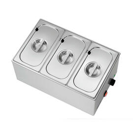 B-Stock | Waterbath - Bain Marie for GN 3 x 1/3 GN, with GN containers and lids product photo  S