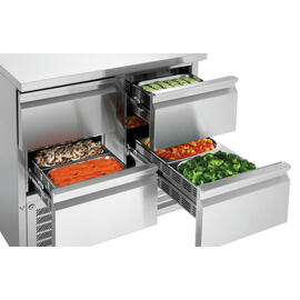 mini cooling table 900S4 with 4 drawers convection cooling product photo  S