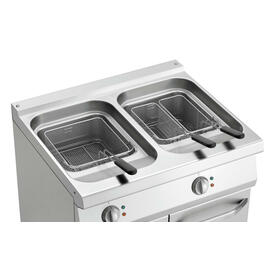 floor standing electric fryer | 2 basins 3 baskets 30 ltr | 400 volts 30 kW product photo  S
